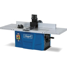 Scheppach frezavimo staklės HF50, stalinės frezavimo staklės, 1 500 W galia, įvorė nuo 6,8 iki 12 mm, reguliuojamas suklio aukštis maks. 40 mm, kintamo greičio reguliavimas, su stalo prailgintuvais)