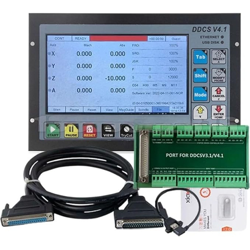 CNC valdymas, DDCS V4.1 3/4 ašies nepriklausomas neprisijungęs valdiklis Staklių graviravimo ir frezavimo CNC judesio valdymo sistema (3 ašys)