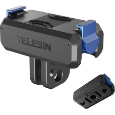 TELESIN Magnetic Quick Release Adapter Mount for DJI Osmo Action 5 Pro/4/3 & OSMO 360, 2 in 1 Foldable Base with 1/4