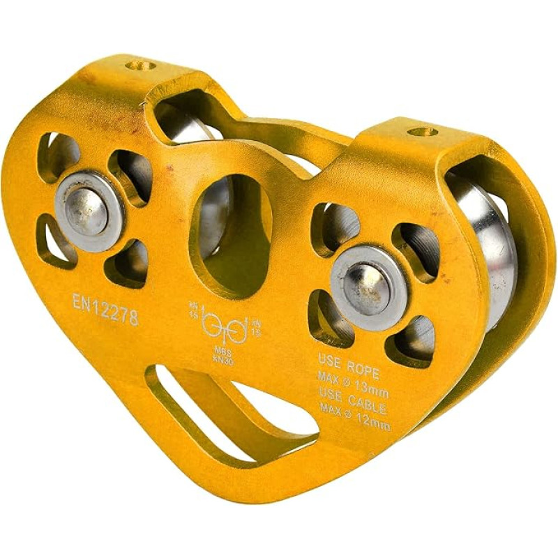 Dvigubas laipiojimo oro vežimo diržo skriemulys Širdies formos scenos lynų kelias - auksinis