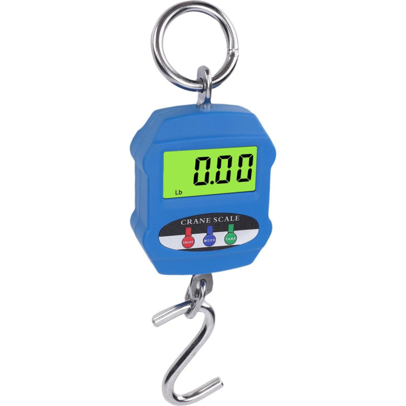 CHEOTIME Digitale Kranwaage, Digitale Hängewaage 300 kg mit LCD Hintergrundbeleleuchtung, tragbare Mini Kranwaage mit Haken für das Angeln auf dem Bauernhof im Freien