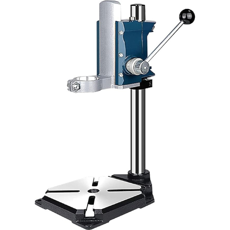 Stalo gręžimo preso stovas, stendo gręžimo preso stovas, gręžimo preso stovas su spaustuvu, gręžimo preso stovas rankiniam gręžtuvui, reguliuojamas stendo spaustuko atraminis įrankis 
