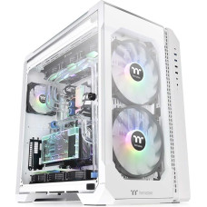 Thermaltake View 51 TG ARGB Edition Snow | Kompiuterių korpusas | Suderinamas su E-ATX | 2 x iš anksto sumontuoti 200 mm ventiliatoriai | 4 mm grūdintas stiklas | Balta