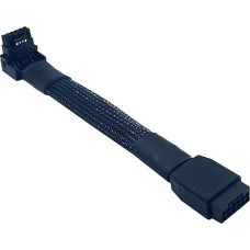 YIMIKEDAYA 12VHPWR 16 kontaktų (12+4) iš moteriško į vyrišką 16AWG GPU prailginimo kabelis 90 laipsnių PCI-e 5.0, skirtas RTX 4070 4080 4090 vaizdo plokštei (15CM) (A tipas)