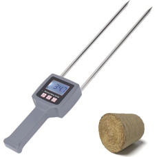 TK100H Nešiojamasis šieno drėgmės matuoklis, 0-80 % skaitmeninis LCD grūdų matuoklis, šieno rulonų drėgmės matuoklis, grūdų, šiaudų, sėlenų ir kitų pluoštų drėgmės matuoklis su zondu