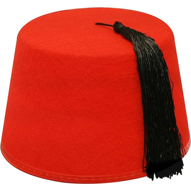 Raudonas fesas / skrybėlė rytietiškam agiptietiškam arabiškam turkiškam persirengėliui = pagal ILOVEFANCYDRESS® = MOROKAS TUNESIJA = galvos apdangalas ARBA ŠLOVINGAS DOKTORIUS TIMETRALERIS KURIAME MENE = FESAS PRISIRENKIAMAS ĮVAIRIŲ 1 x numerių = puikiai 