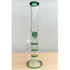 2016 m. Žaliojo stiklo kaljanas Geriausias Percolator Oil Rigs 3 Honeycomb ir Birdcage Bubbler Hookahs 18,8 mm jungtinis perdirbėjas Stiklo vandens vamzdžiai