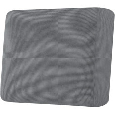 H.VERSAILTEX Super Stretch Single Seat Cushion Covers, sofos užvalkalai, sofos pagalvių užvalkalai, sofos pagalvių užvalkalai, užvalkalų komplektai, storas žakardo struktūros Twill audinys (1 kėdės pagalvės užvalkalas, pilka)