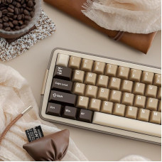 Retro PBT klavišų dangtelių rinkinys 164 klavišų rinkinys Cherry Profile Brown Keycaps 60% 65% 75% 75% 100% Dye Sublimation Kostom Keycaps for Cherry Gateron MX Switches Mechaninės klaviatūros