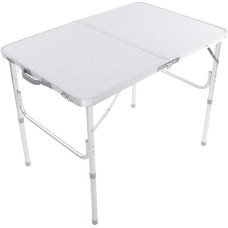 lyrlody Folding Table, Aluminium Camping Table, Foldable Garden Table, Height-Adjustable Work Table, Picnic Table, Balcony Table, Travel Table for Outdoor Activities, 90 x 60 x 69.5 cm