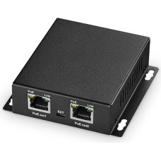 Gigabitinis PoE ilgintuvas, 1 PoE įėjimas ir 2 PoE išėjimai, IEEE802.3af/at PoE maitinimas, 10/100/1000Mbps Ethernet, metalinis nedidelis sieninis PoE ilgintuvas, jungiklis ir tinklo ilgintuvas