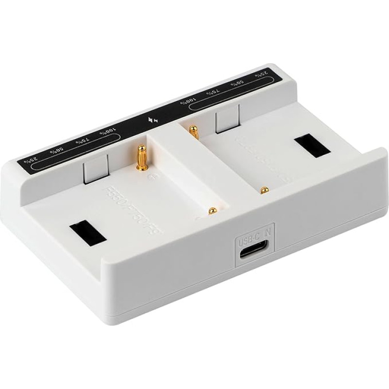 VILTROX dvigubas išmanusis USB akumuliatoriaus įkroviklis 36W PD USB-C itin greita 2 kanalų įkrovimo stotelė, suderinama su 