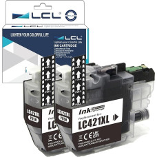 LCL LC421 XL kasetė suderinama su Brother LC421 LC421XL LC421BK suderinama su Brother DCP-J1050DW MFC-J1010DW DCP-J1140DW (2 vnt., juoda)