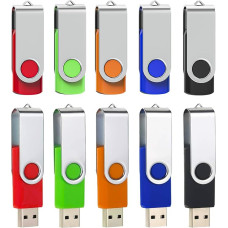 USB 2.0 atmintukas, besisukantis 10 vnt., 5 spalvų WISEORANGE