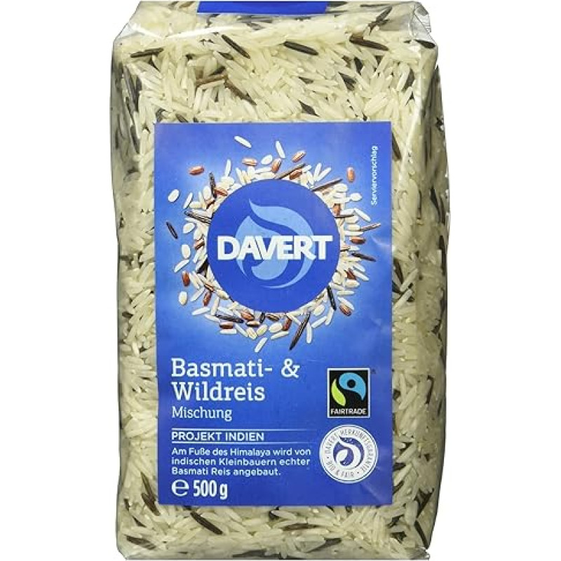 Davert Basmati ir laukinių ryžių mišinys, ekologiškas, 500 g