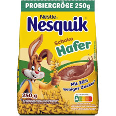NESQUIK Šokoladinės avižos, kakavos turintys gėrimų milteliai su avižomis, skirti įmaišyti į pieną, pakuotė po 1 (1 x 250 g)