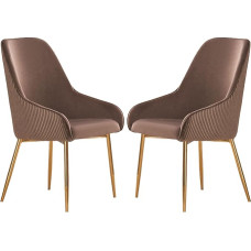 Vidurio amžiaus valgomojo kambario kėdės, 2 vnt., aksomo akcento kėdės su aukšta nugarėle ir žiedo traukimo apdaila, paminkštintos virtuvės kėdės, miegamojo, svetainės ir parduotuvės šoninės kėdės