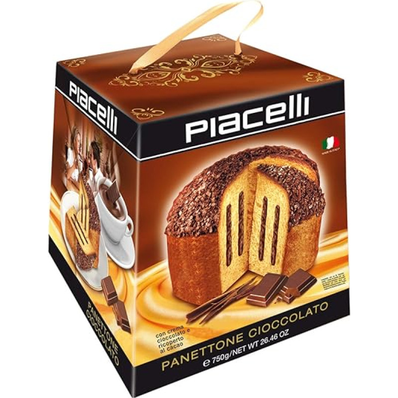 Piacelli Panettone Cioccolato mielinis pyragas 750g