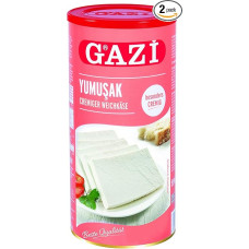 Gazi Yumusak kreminis minkštas sūris - 2 x 800 g metalinė skardinė - Shepherd's Cheese karvės sūris Süzme Beyaz Peynir karvės sūris 55% riebumo 100% karvės pienas lengvas mikrobinis laboratorinis vegetariškas be glitimo Halal