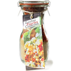 Gurmaniškas paruoštas mišinys cukinijų paprikų kuskusui 