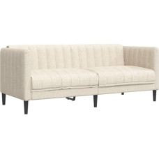 vidaXL sofa, minkšta sofa 2 sėdimųjų vietų su atraminėmis kojomis, dviejų sėdimųjų vietų poilsio sofa, dizaino sofa svetainei, kušetė, svetainės sofa, lininis audinys