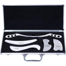 Tansozer Gua Sha rinkinys Nerūdijančio plieno grandiklis Minkštųjų audinių masažuoklis Gua Sha grandymo masažo stiliaus rinkinys B