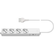 Vimar 01296. SPD.CC.B Kištukinių lizdų juostelė 4 universali + SPD balta