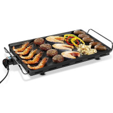 Princess Table Chef XXL 4 mm Thick Teppanyaki Grill Plate, 60 x 36 cm, 4-6 People 2500 Watt, 102325, Black, 01.102325.01.005