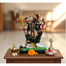 ESPLANADE Kali Mata Kaali Maa Murti statula - derva - įvairiaspalvė - 9,5 colio - deivės Kali Mata statula namams