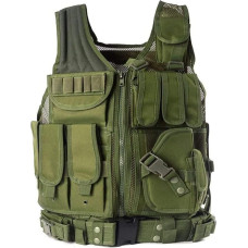 N / A Karinė taktinė liemenė vyrams, reguliuojama taktinė liemenė Elite serija Lauko stovyklavimas Medžioklė Žvejyba Žvejyba Žygiai Airsoft Karo žaidimas