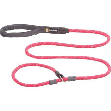 RUFFWEAR Just-a-Cinch 2-in-1 pavadėlis ir antkaklis šunims, 1,5 m ilgio pavadėlis be traukimo, lengvas ir patvarus pavadėlis šunims, ugniažolės rausvos spalvos
