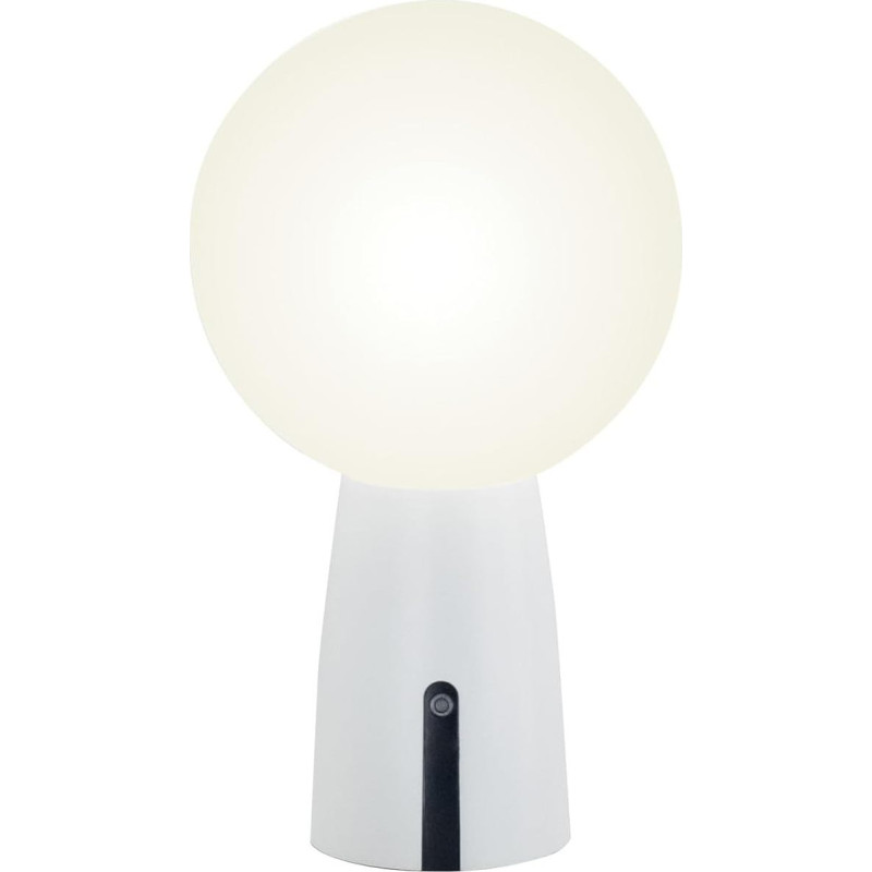 Zafferano, Olimpia Pro Lampe, Wiederaufladbare und Kabellose Tischlampe mit Touch Control, Geeignet für den Innen- und Außenbereich, Dimmer, 3000 K, Höhe 26 cm, Farbe Weiß