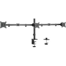 Aliumininis monitoriaus laikiklis 3 monitoriams (17-27 colių), rankos ilgis po 658 mm