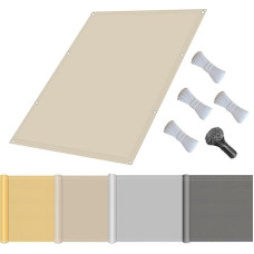 Tentas su tvirtinimo virvėmis, apsauga nuo saulės, atsparus vandeniui, apsauga nuo UV spindulių, apsauga nuo vėjo, tentas, poliesteris, stačiakampio formos, atsparus plyšimui, su kilpomis, virvė sodui, terasai, balkonui, stovyklavietei, 3 x 3 m