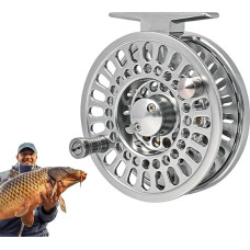 Fliegenrutenrolle, Aluminium-Fliegenrolle,Süßwasser-Angelrolle - Angelrolle aus Aluminiumlegierung für Süß- und Salzwasser, Angelwerkzeug, Angelzubehör