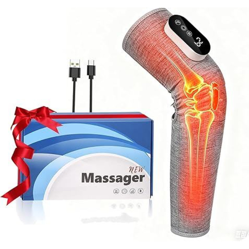 Belaidis kojų masažuoklis kojoms, blauzdoms ir šlaunims, oro suspaudimo masažuoklis su akumuliatoriumi kraujo cirkuliacijai