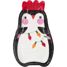 Talking Tables Christmas Party Decorations Penguin Shaped Paper Plates Christmas Family Fun Pack of 12 Xmas Lunch Dinner Party Christmas