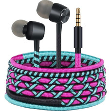 URIZONS For 3.5 mm In-Ear Headphones Colourful with Cable In-Ear Headphones Cable Earphones with Microphone and Volume Control for iPhone MP3 Samsung, Gaming Earphones with 3.5 mm Headphones (7#)