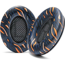 WC Wicked Cushions Replacement Ear Pads Compatible with Bose QuietComfort 35 (QC35) & QuietComfort 35ii (QC35ii) Headphones & More - Improved Comfort & Durability | Navy Tiger