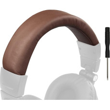 SOULWIT Protein Leather Replacement Cover Case for Audio Technica ATH M50, M50X, M50XWH, M50XBT, M50XBT2, M50S/LE Headphones Headband Headband, Headband Repair Part, Headband Accessories