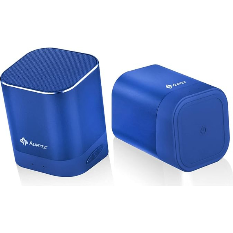 Portable Bluetooth Speaker AT1, AURTEC Dual Wireless Speaker with Real Wireless Stereo Technology, Strong Bass and Powerful Volume, Bluetooth 4.2 for iOS, Android, More Blue