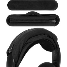 Geekria Medium Velour Hook & Loop Headband Cover + Headband Pad Set/Zipper Headband Protector/No Tools Required Compatible with ATH Bose B JBL Hyperx Sony Headphones