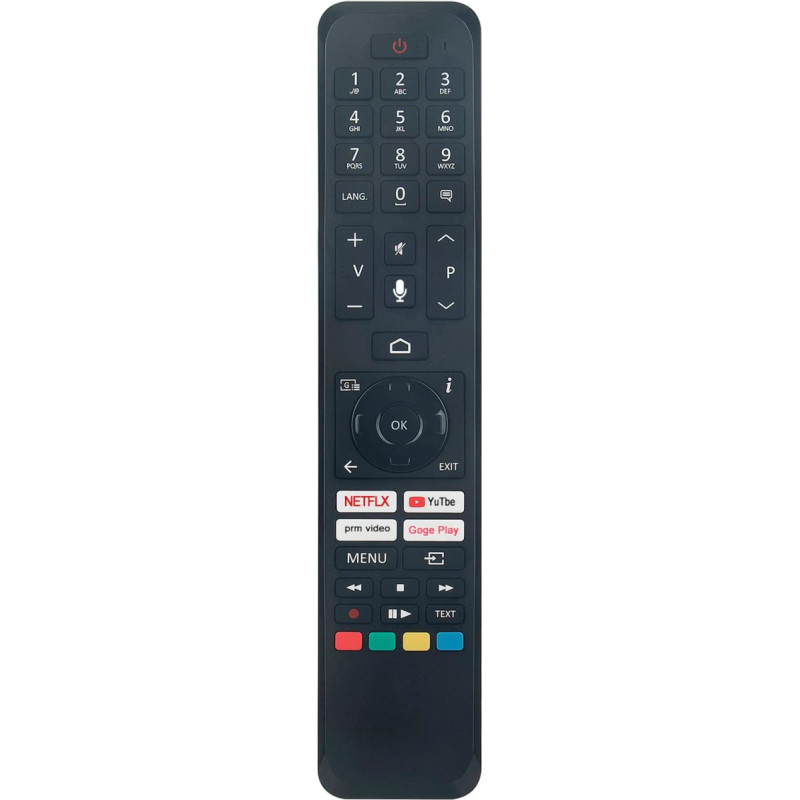 Replacement Voice Remote Control RC45160 Suitable for TELEFUNKEN Panasonic JVC Toshiba TV D40F550X2CW LS480 30115444 32WA3B63DA 42LA2063DAX 43LA3B63DA 49UA3A63DB 49UA3A63DG CT- 8562 CT-8555 23794690