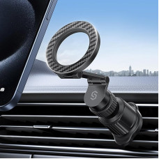 SYNCWIRE 3D Car Phone Holder with Long Arm Air Vent Carbon Fiber