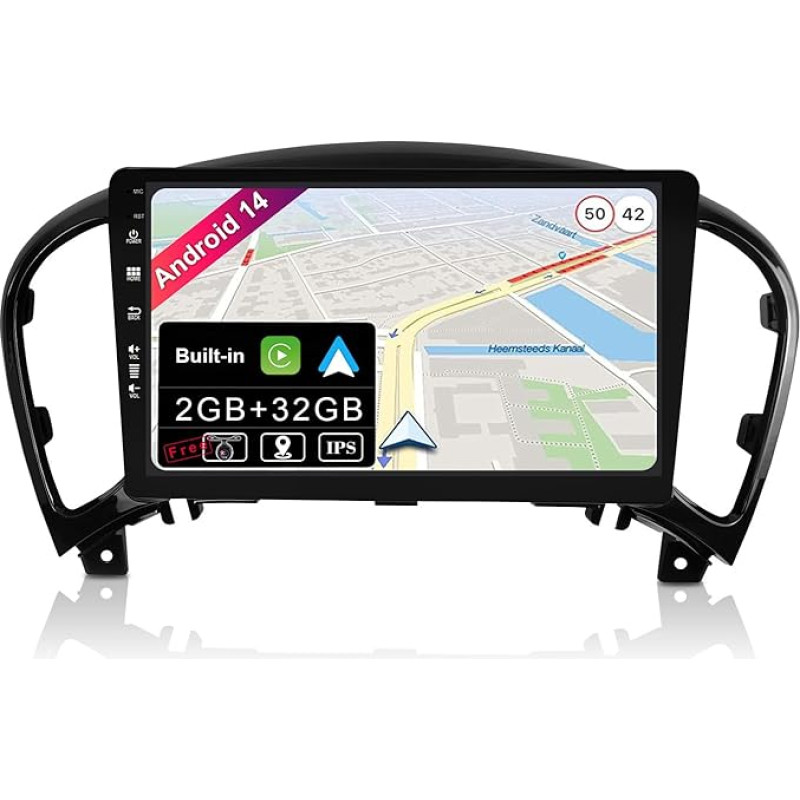 JOYX Android 13 Car Radio Suitable for Nissan Juke J15 (2010-2019) / YF15 Infiniti ESQ (2011-2017) - 2G+32G - Built-in Carplay/Android Car - Camera Free - 9 Inch 2 DIN - SWC 4G WiFi DAB Fast Boat