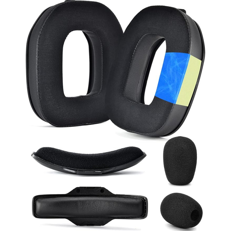 A40 TR Mod Kit - defean Replacement Ear Pads and Headband Compatible with Astro Gaming A40 TR Headset Ear Pads High Density Extra Thickness (Black, Silky Coolant)