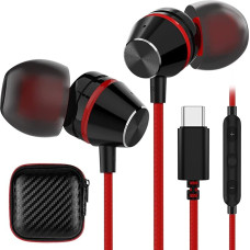 USB C Headphones for iPhone 15 Samsung A55 A35 A54 A34 S23 FE Pixel 9 Pro, In-Ear Headphones USB C Connection with Cable Magnetic Type C Headphones USB C Headset with Microphone for CMF Phone 1 Poco