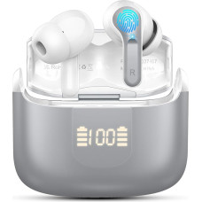 Bluetooth Headphones, Wireless Bluetooth 5.3, 48 Hours Deep Bass, Hi-Fi Stereo Wireless Earbuds, 4 ENC Noise Cancelling Mic, 3.8 g Lightweight In-Ear Earphones, IP7 Waterproof, LED Display, USB-C