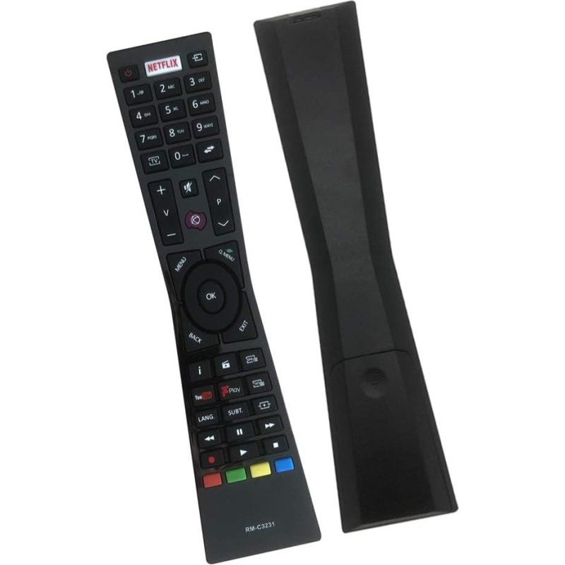 JVC Remote Control RM-C3232 RC43101P for JVC Bush Remote Smart 4K UHD LED LCD TVs with Fplay YouTube Netflix Buttons LT-24C680 LT-24C685 LT-32C695 LT-32C795 LT-40C790 LT49C790 LT-55 C870