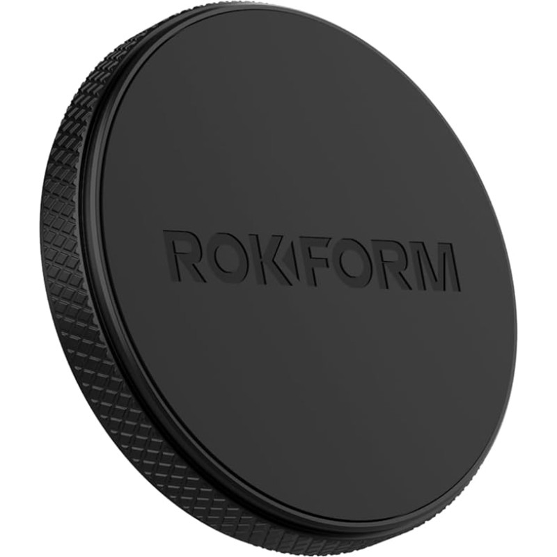 Rokform - Low Pro Magnetic Phone Mount, 1 Inch Cell Phone Magnet for Car, 3M VHB Adhesive Mount Mounts to Almost Any Flat Surface Compatible with All Cases (Black)